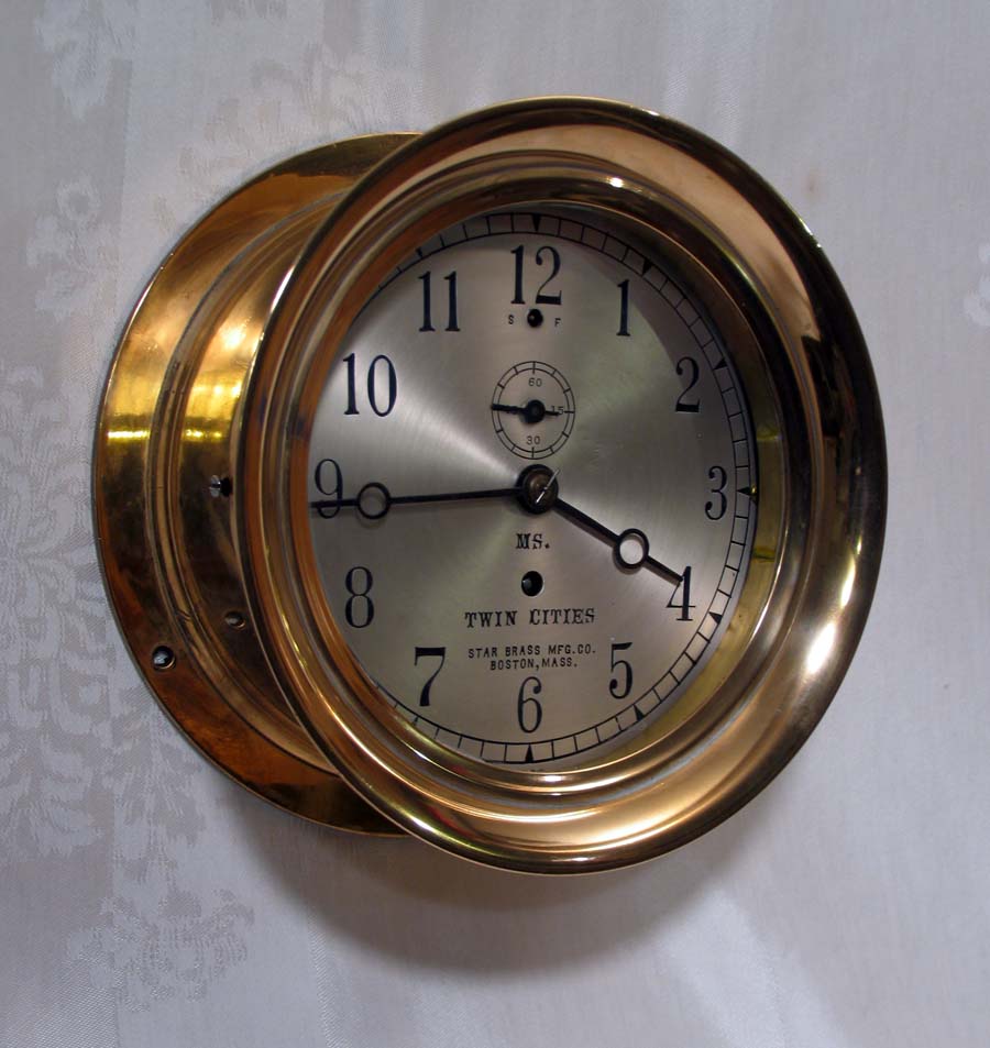 E. Howard 6 inch Marine Clock - MS. Twin Cities