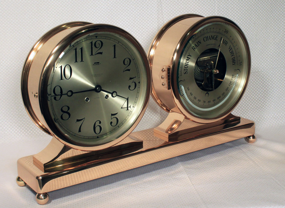 Chelsea 8 1/2 inch Clock & Barometer Desk Set