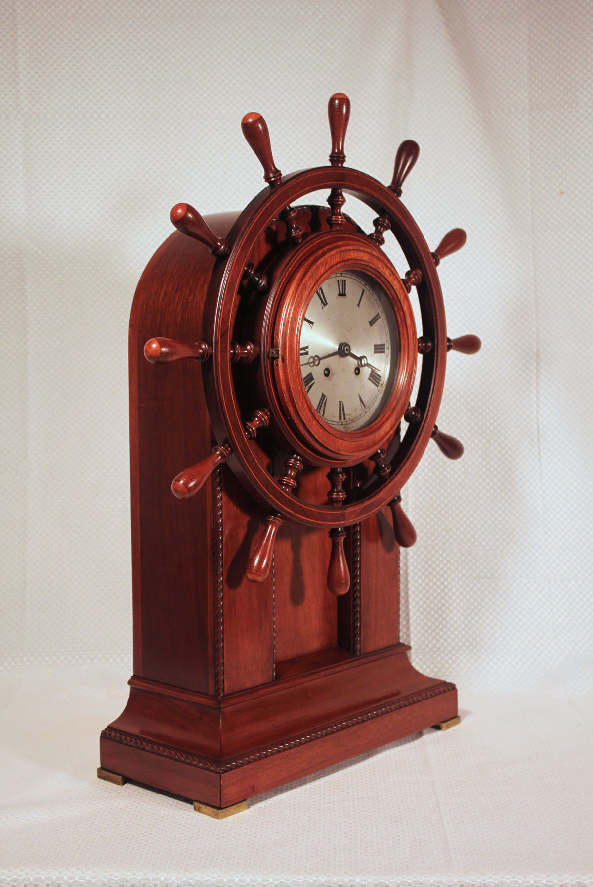 Chelsea Clock Co. Mahogany Yacht Wheel Clock - Ca. 1901