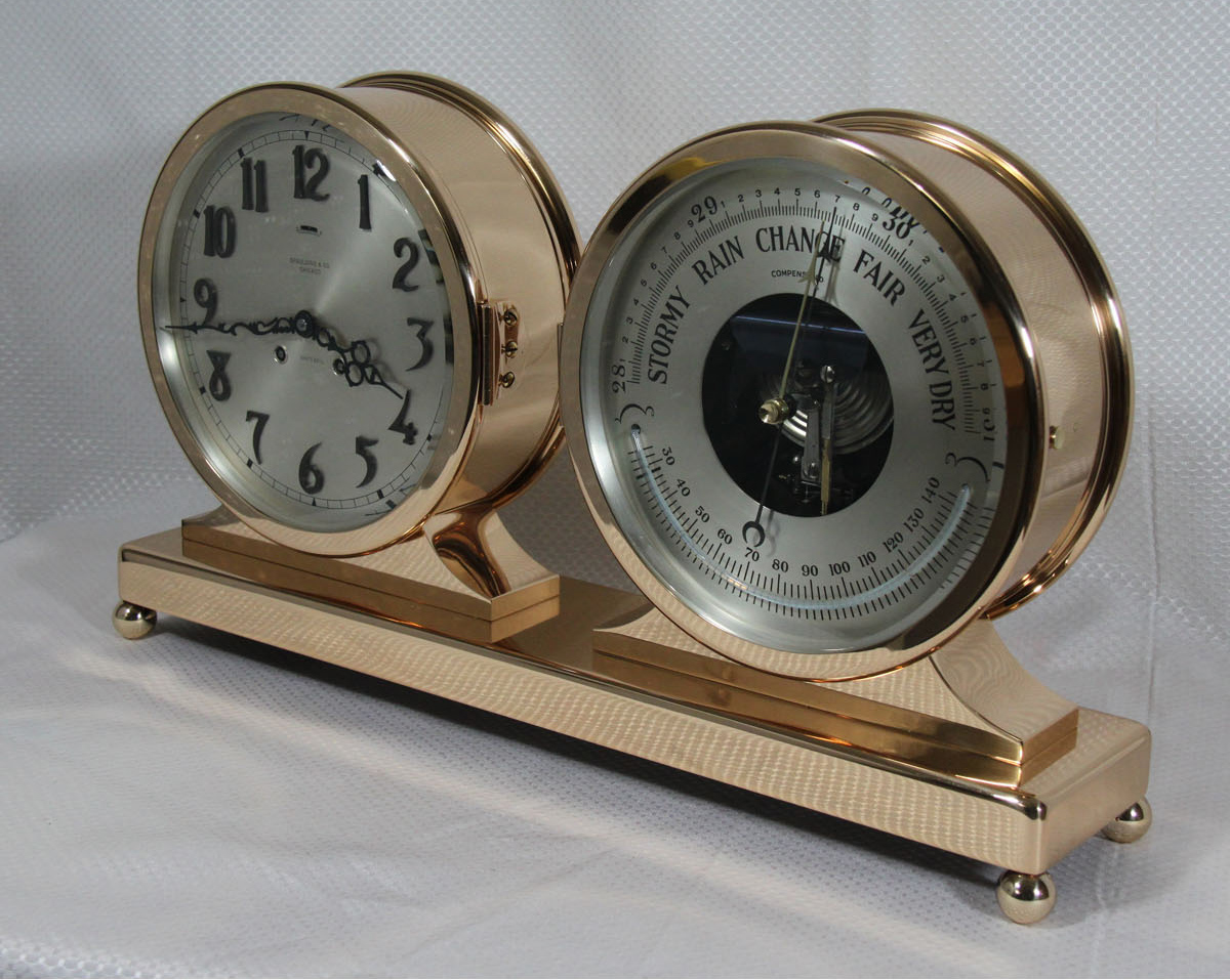 Chelsea 8 1/2 inch Special Dial Clock & Barometer Desk Set
