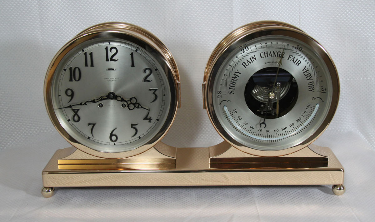 Chelsea 8 1/2 inch Special Dial Clock & Barometer Desk Set