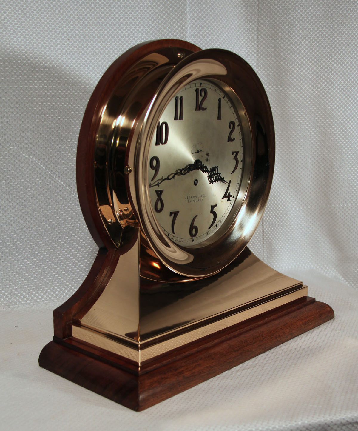Chelsea 10 inch Special Dial Mahogany & Metal - Time Only