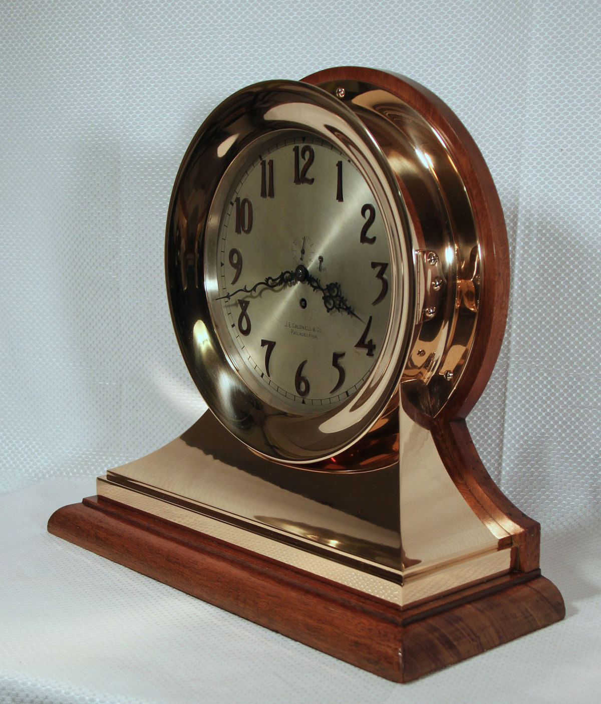 Chelsea 10 inch Special Dial Mahogany & Metal - Time Only