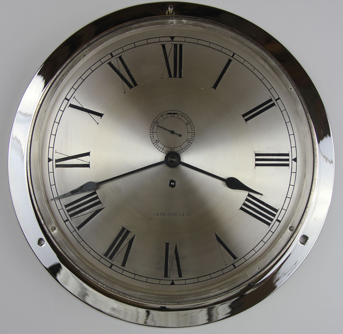 Waltham 12 inch Marine Clock for J.E. Caldwell
