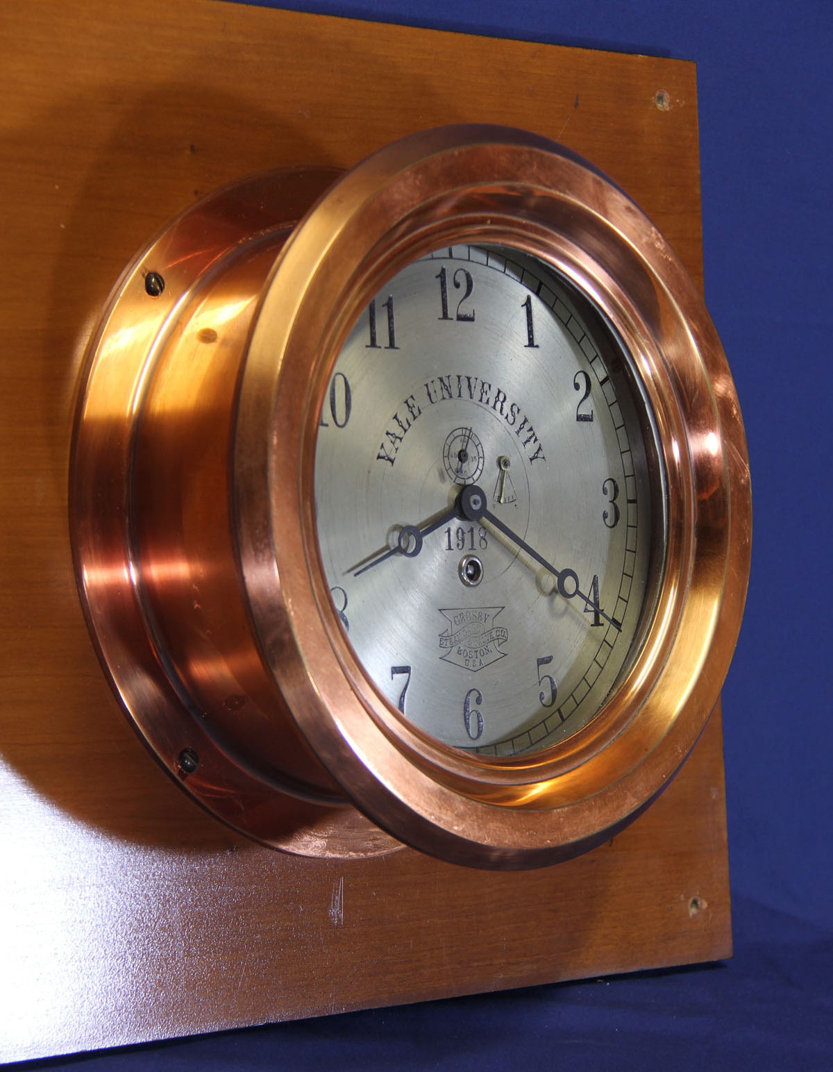 Chelsea 8 1/4 inch Marine Clock for Yale University