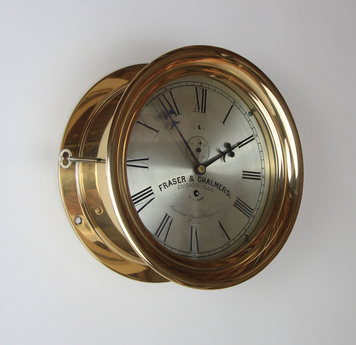 E. Howard 8 1/2" Marine Clock for Fraser Chalmers