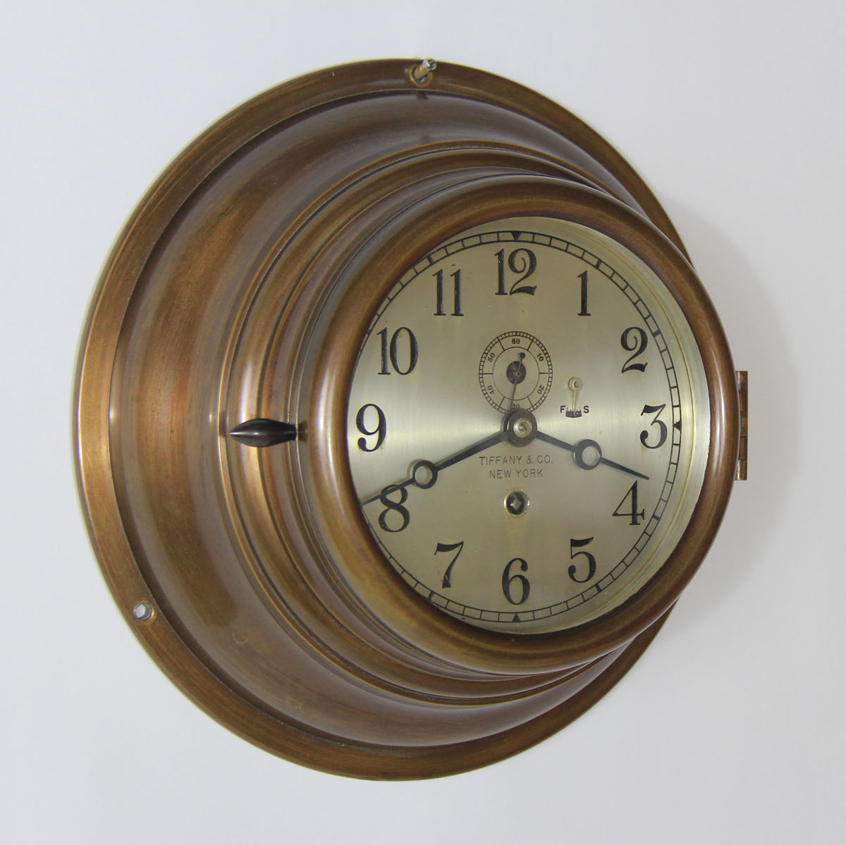 Chelsea 6 inch Wardroom Clock for Tiffany & Co. - Original Finish