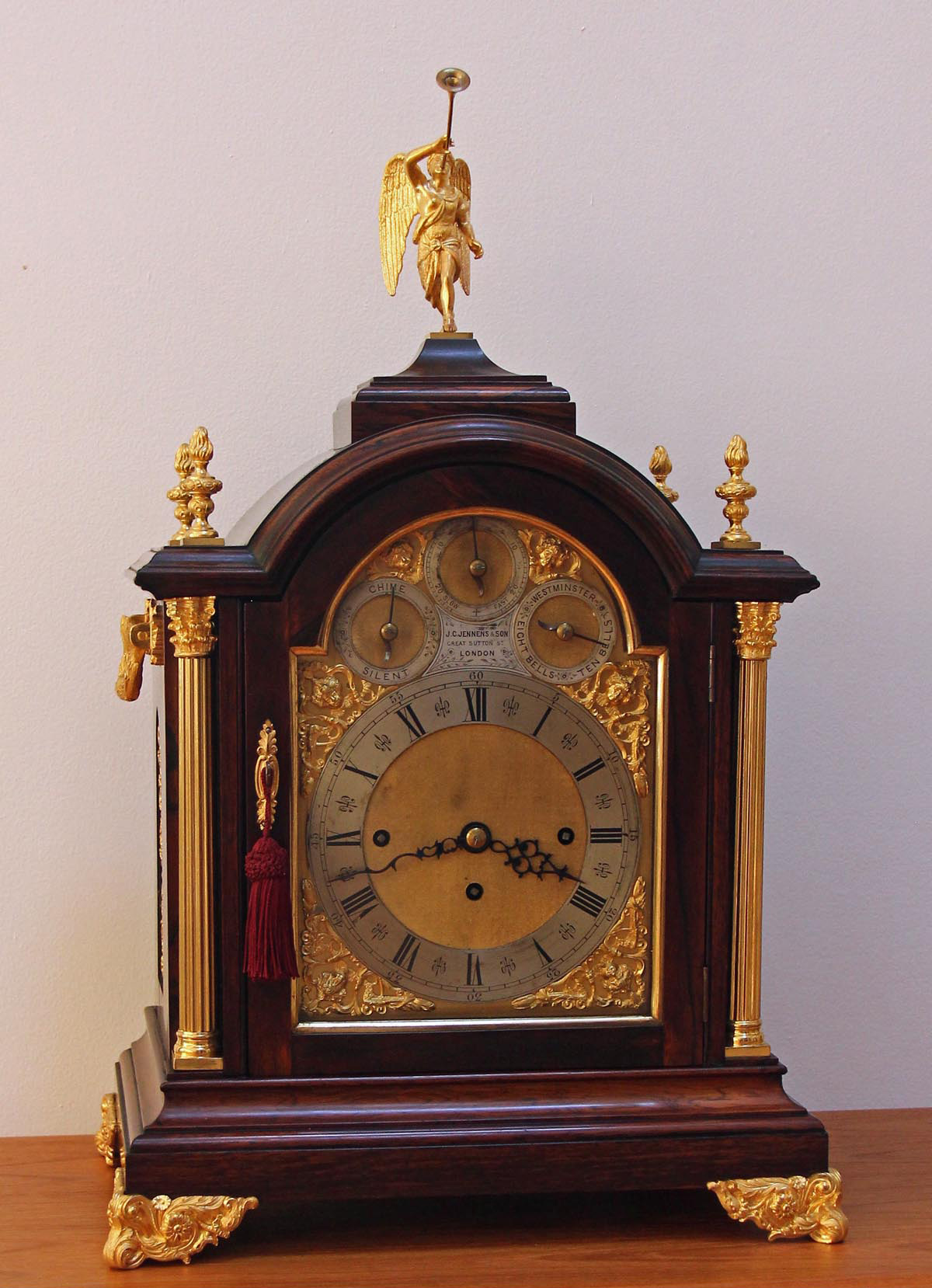 J.C. Jennens & Son 10 Bell Triple Fusee Bracket Clock - Simply Magnificent!