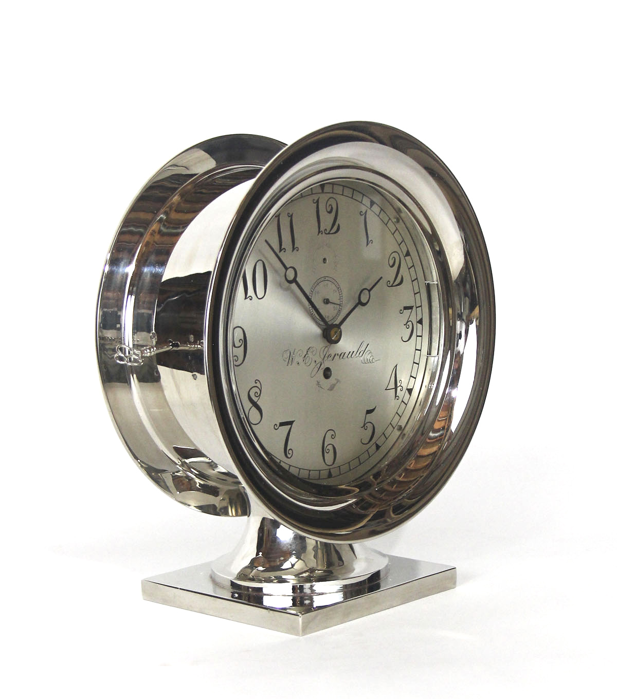 E. Howard 8 1/2 inch Pedestal Clock for American Steam Gauge Co. and W E Jerauld