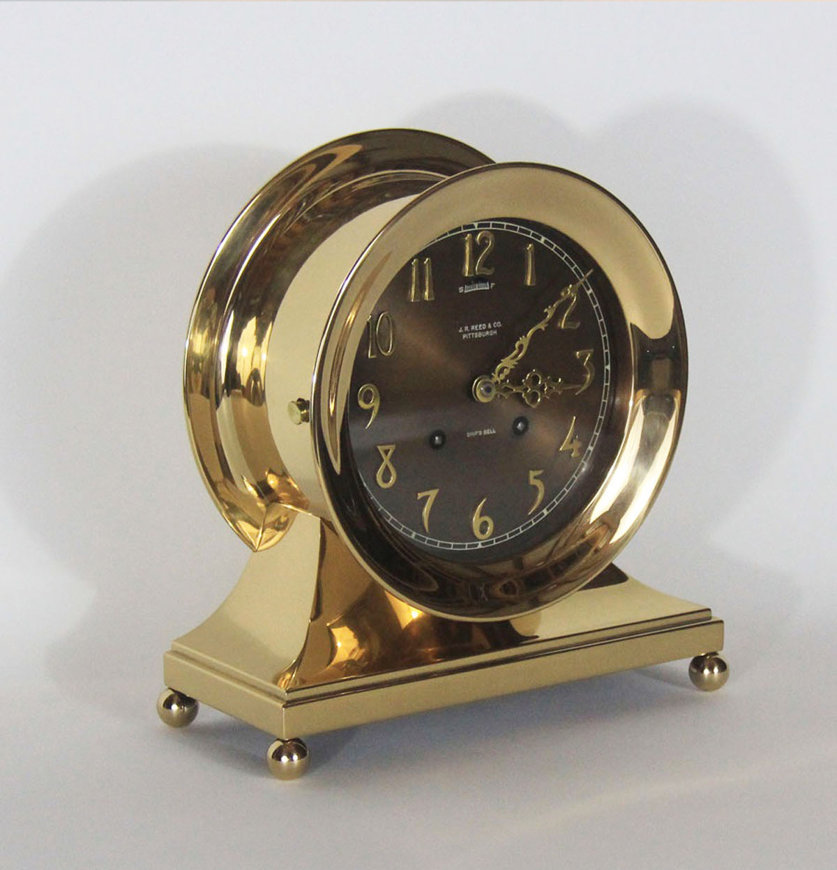 Chelsea 6 inch Special Copper Bronze Dial Base & Ball Feet Clock