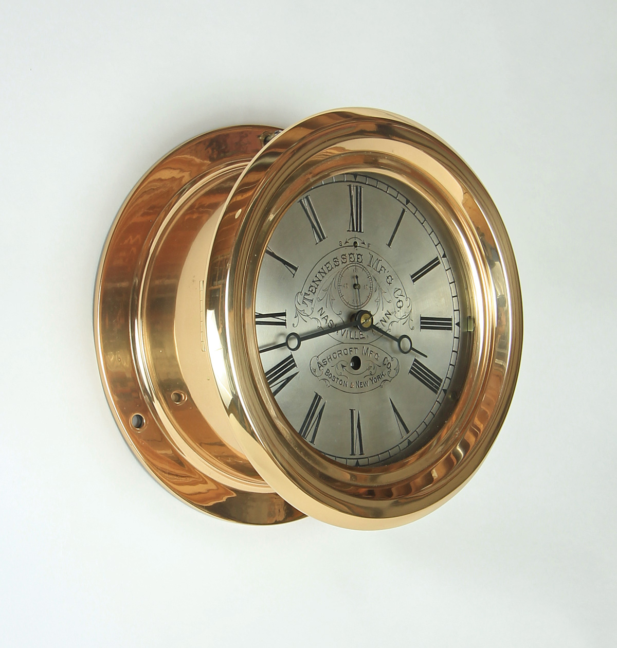 E. Howard 8 1/2 inch Marine Clock for Tennessee Mfg. Co.