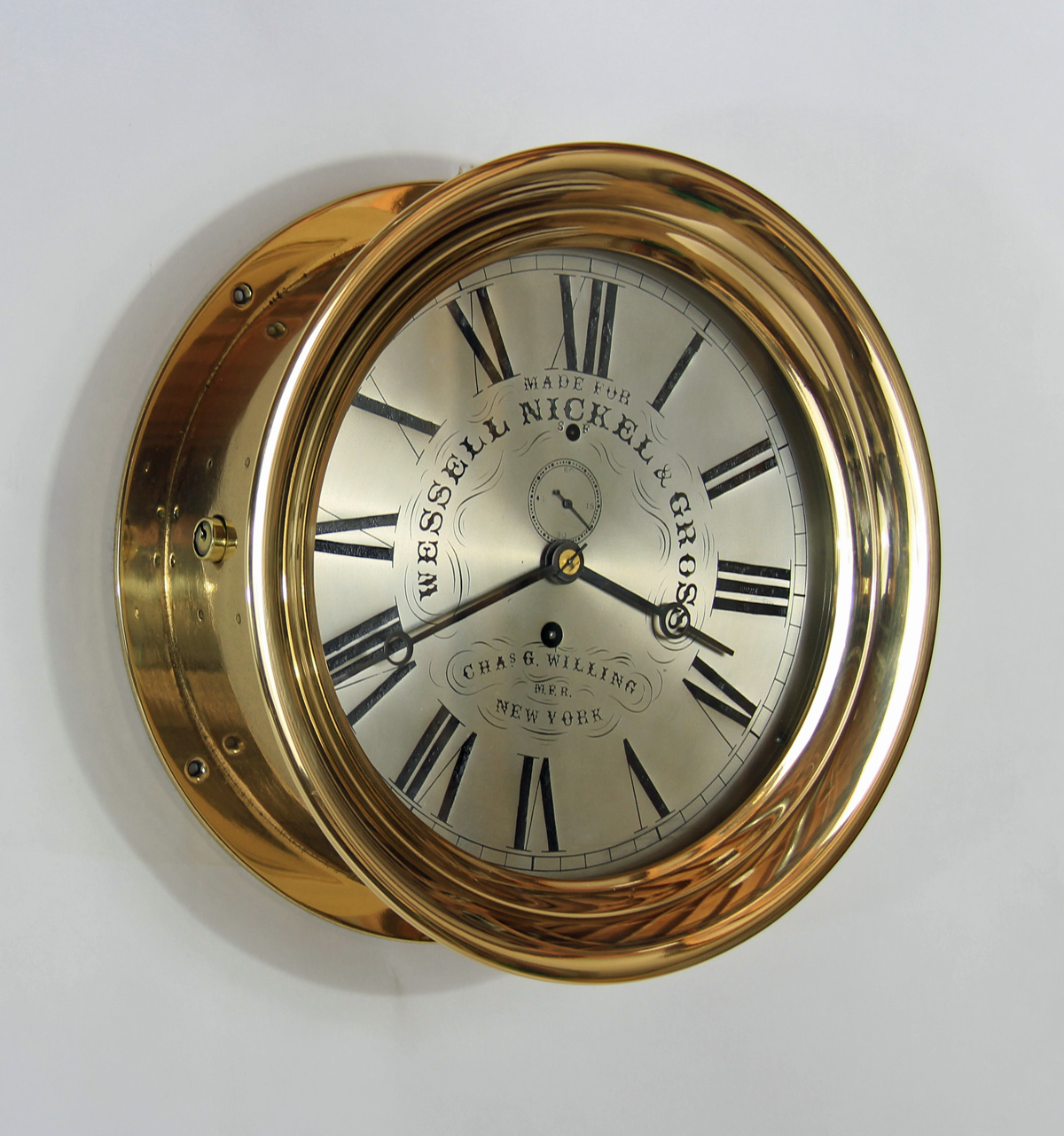 E. Howard 10 inch Marine Clock for Wessell Nickels & Gross