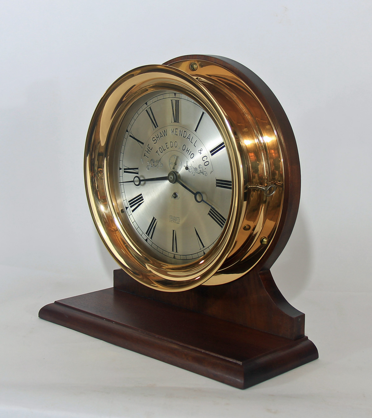 Eastman Clock C o. 10 inch Marine Clock for Shaw Kendall & Co.