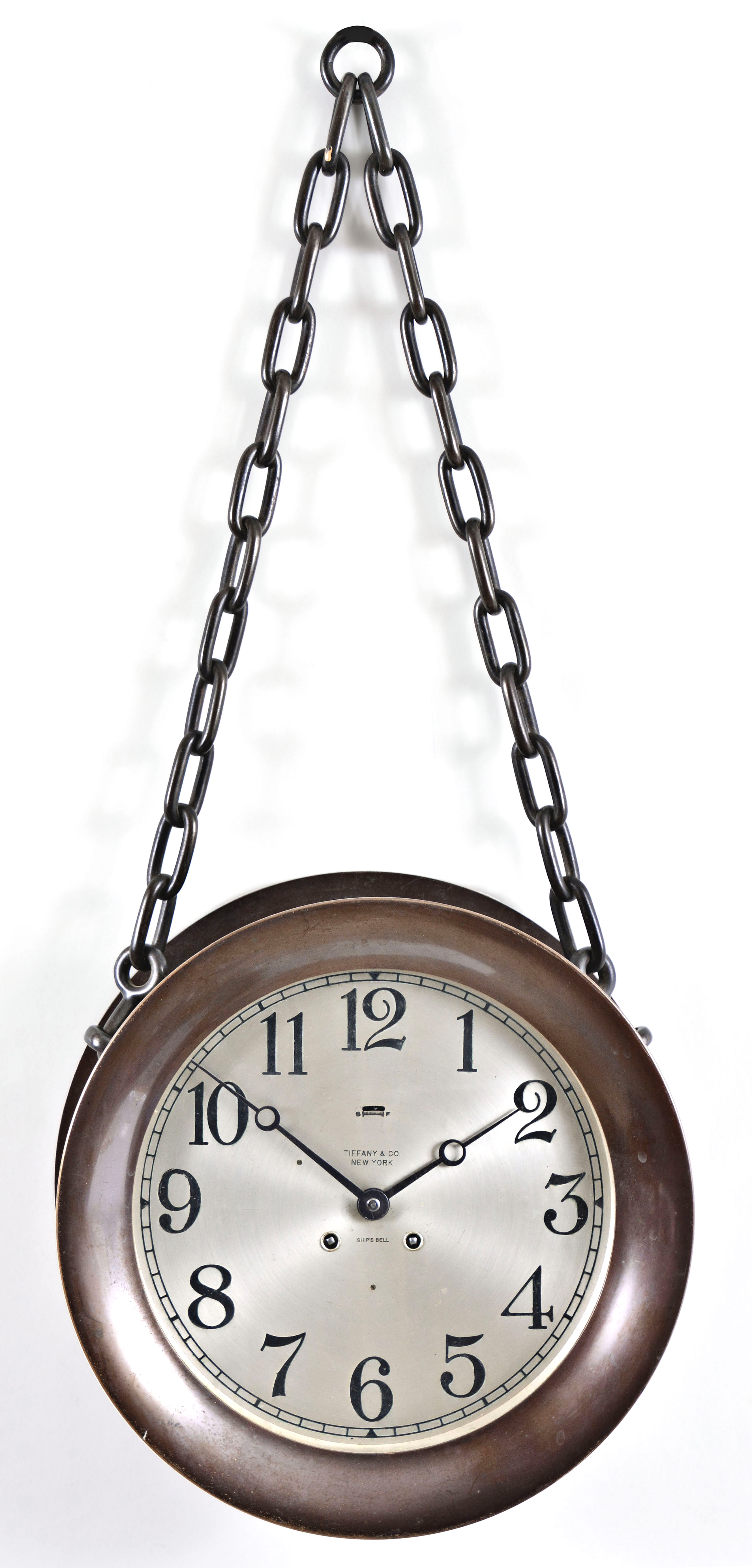 Chelsea Clock Co. 10 inch Ships Bell Chain Clock for Tiffany & Co.