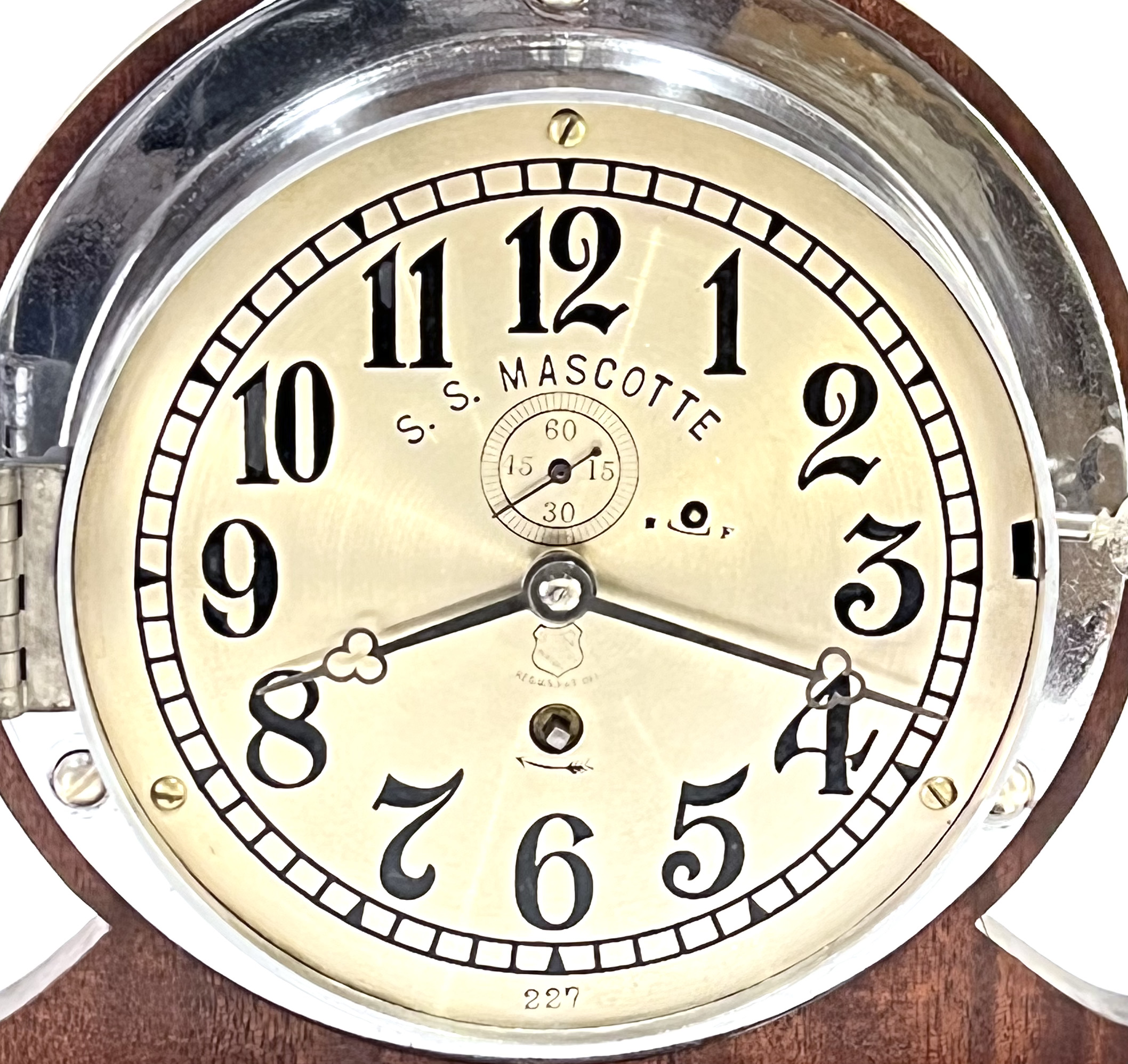 Harvard Clock Co. 6 inch Marine Clock for the SS Mascotte