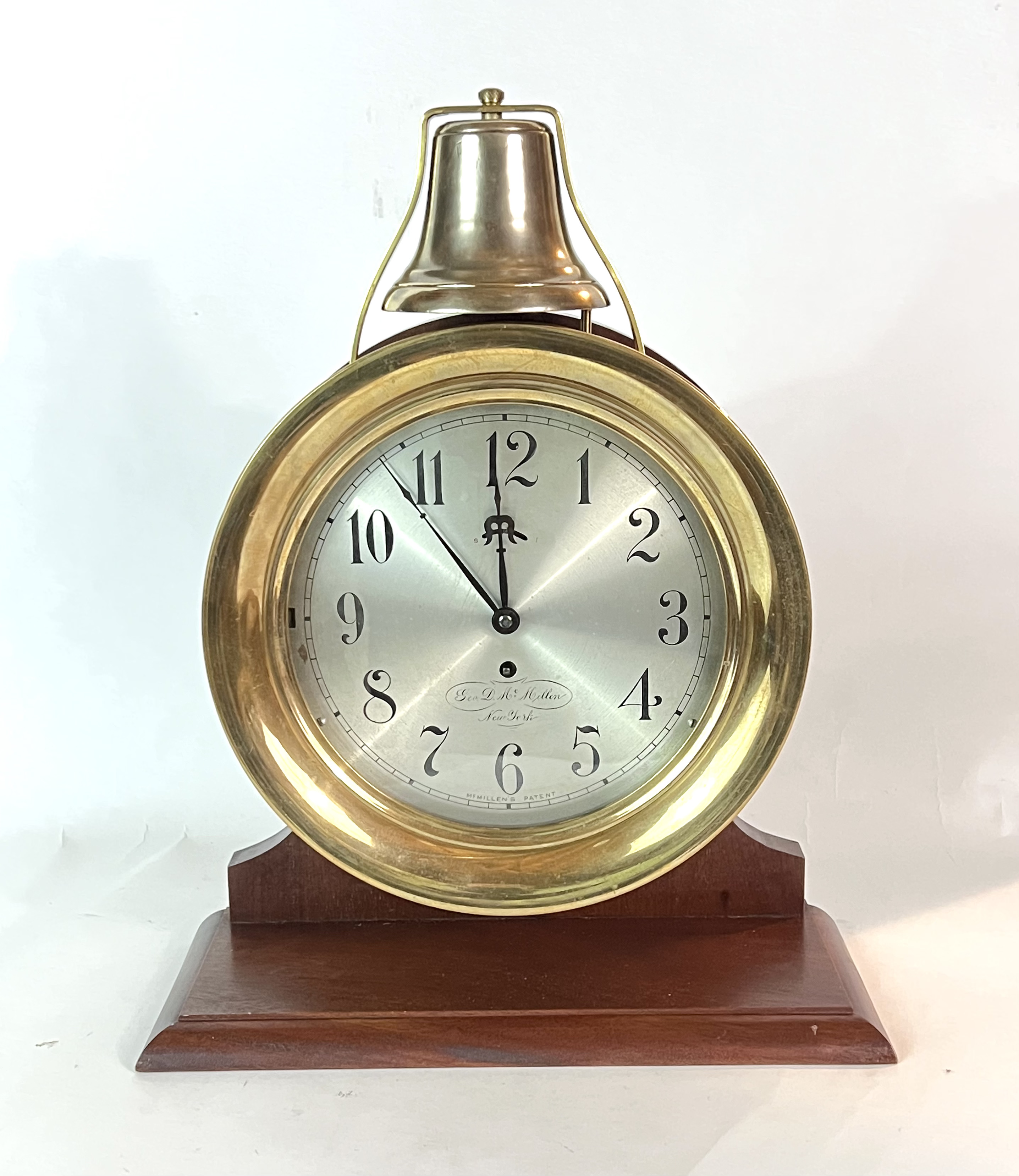 Vermont Clock Co 8 1/2 inch Tandem Wind Ships Bell Clock