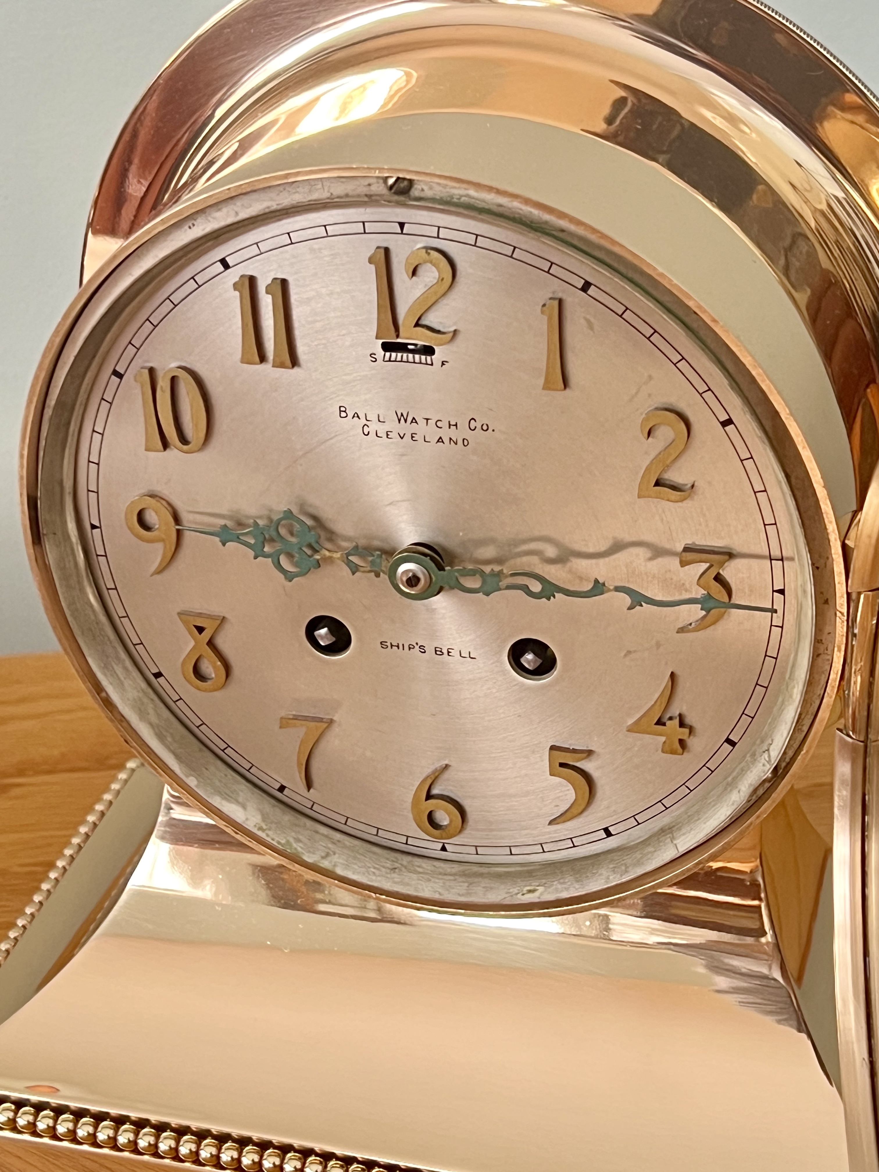 Chelsea 6” Special Dial Ships Bell Library Clock for Ball Watch Co.
