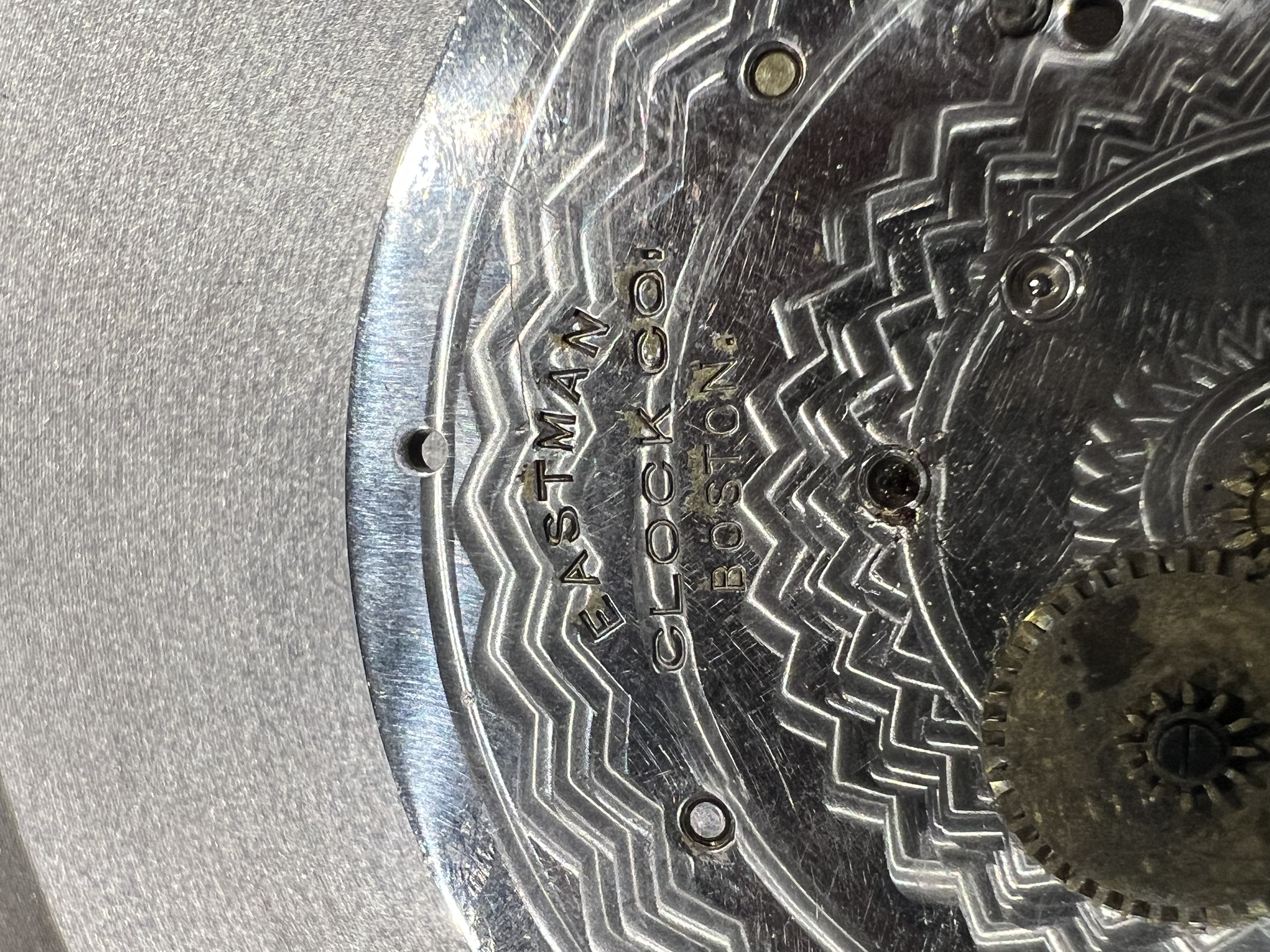 Eastman Clock Co. 10” Marine Clock for W & A Fletcher Co., Hoboken, NJ